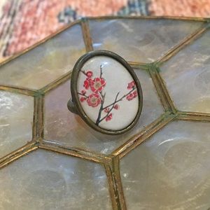 Anthropologie Japanese Rose Ring